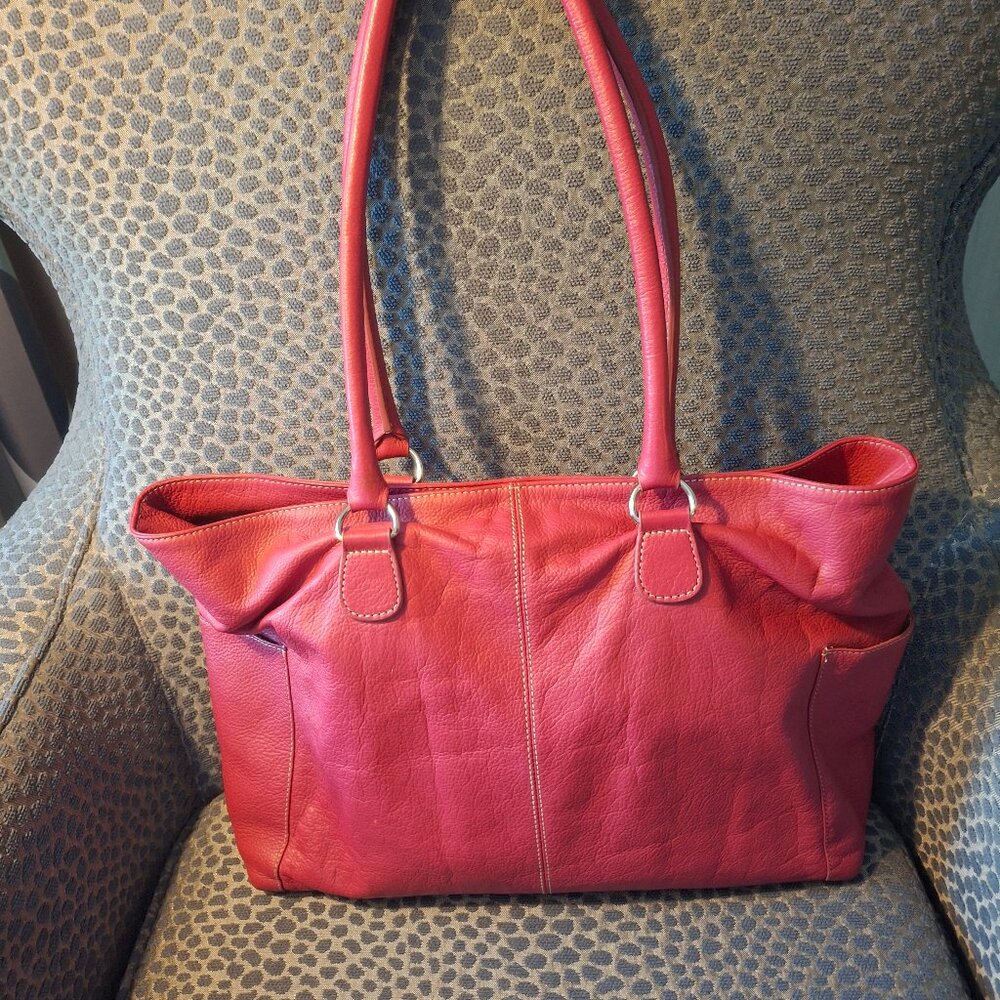 Day Timer Large Pink Leather Purse